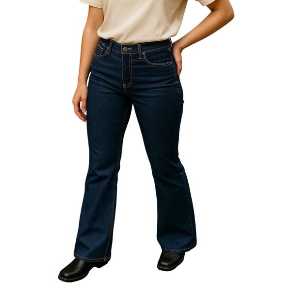 Angels Women’s Bootcut Dark Wash Mid Rise Jeans Size 12 - Picture 1 of 14